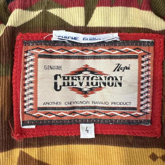 Vintage Chevignon Kids 4 Navajo Handmade Wool Blend Jacket Coat Hood Red France - Picture 7 of 15